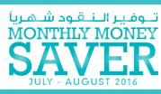 Monthly Money Saver  July - August 2016