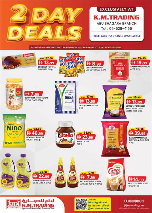 Two Day Deals _ K.M. Trading Abu Shagara, Sharjah